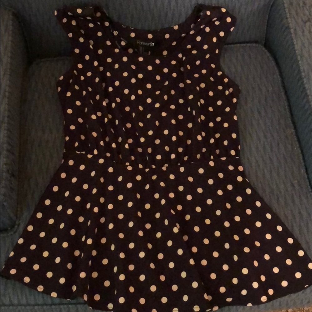 Open back peplum top